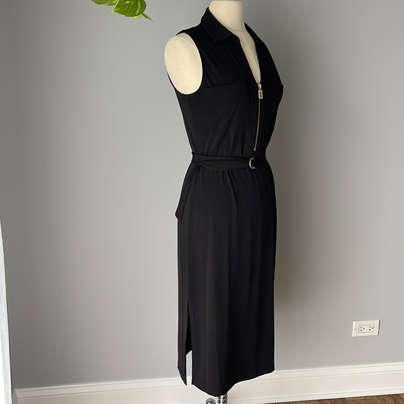 Michael Kors collared zipper front sleeveless black dress size XS - Picture 5 of 8